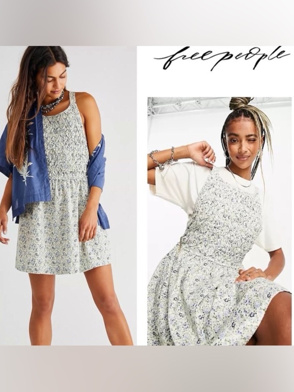 Free People Petunia Smocked Mini Dress